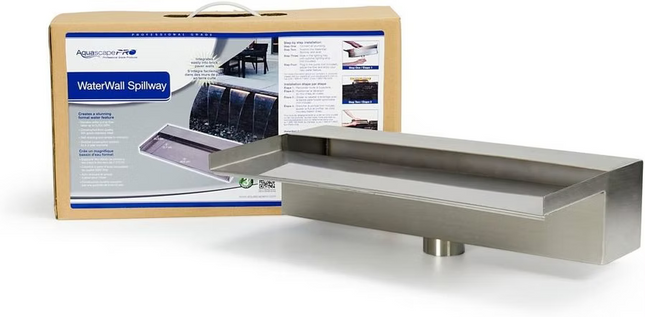 Waterfall Stainless Steel Waterfall Spillway Kit 16"