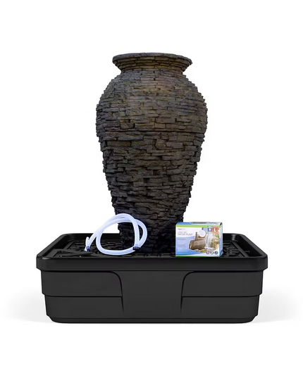 Medium Stacked Slate Urn Landscape Fountain Kit